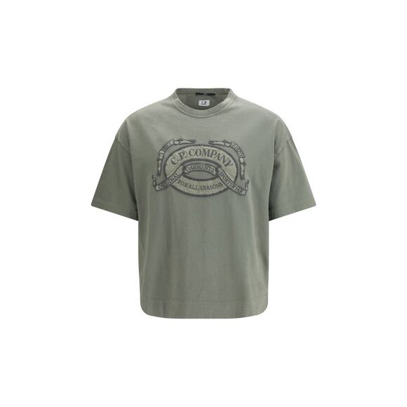 C.P. Company Men 20/1 Jersey Short Sleeve Boxy Logo T-Shirt
